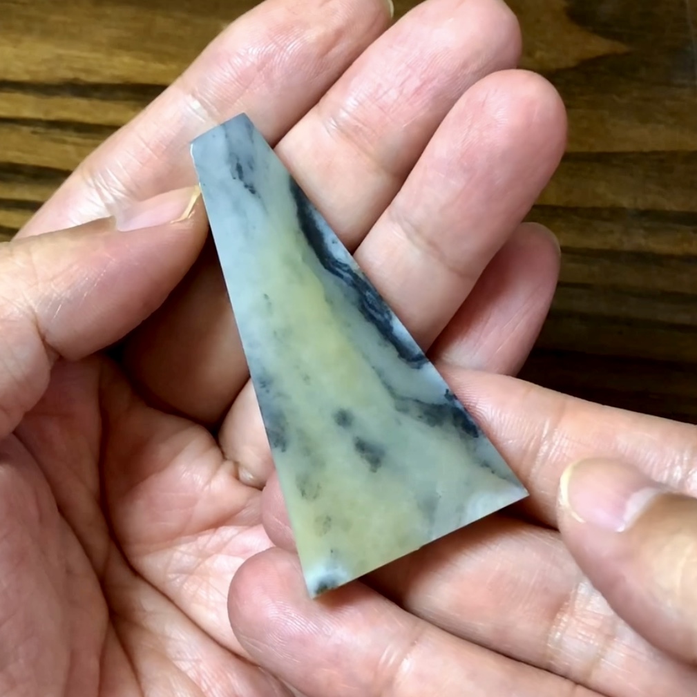 老石头和田玉墨玉籽料吊坠青花牌子男女款项链挂件黑白分明22.3克