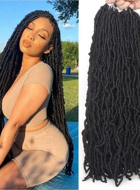 24 Inch Nu Faux Locs Crochet Braids Hair 6 Packs Pre-looped