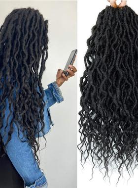 6 packs Goddess Faux Locs Crochet Hair Soft Curly Ends Dread