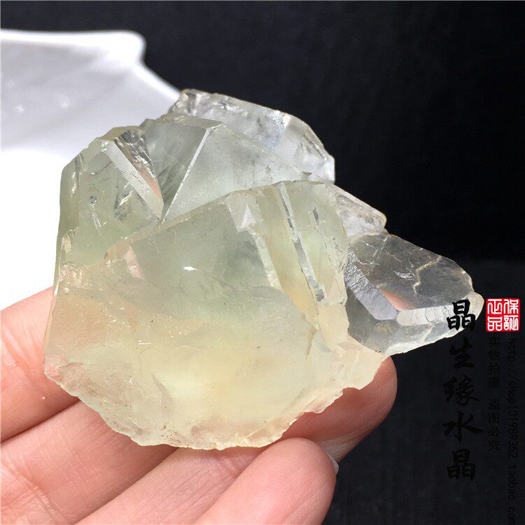 天然萤石矿物晶体原矿石教学标本实物图可选