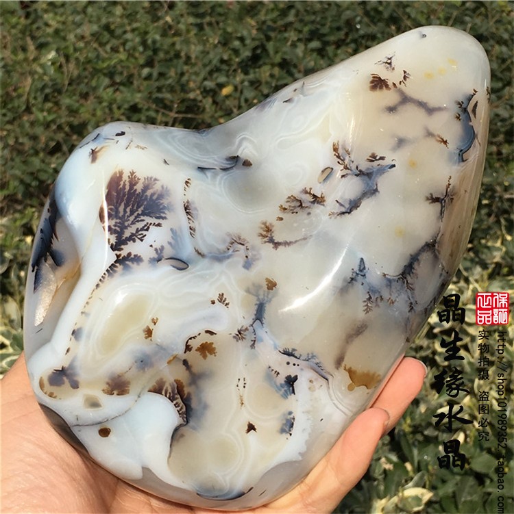 天然马达加斯加 水草玛瑙奇石 精品摆件实物图