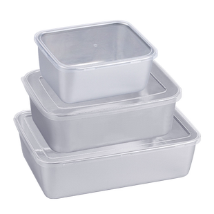 金钥匙家用不锈钢备菜盘方盘托盘料理盘子保鲜盒火锅专用配菜盘