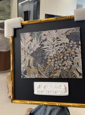 高级设计感软装立体浮雕法式挂画