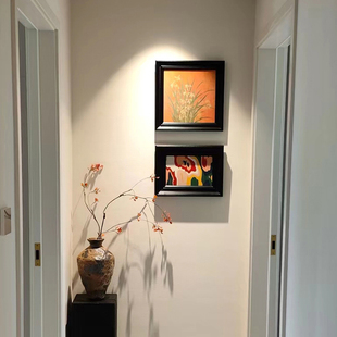 高级感法式中古风装饰画玄关书房复古组合艺术壁画餐厅样板间壁画