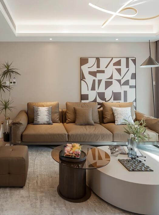 意式侘寂风高级感客厅定制装饰画