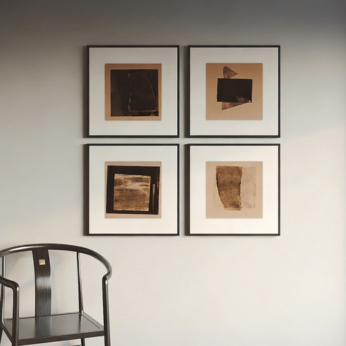 轻法式高级感侘寂风小众抽象挂画