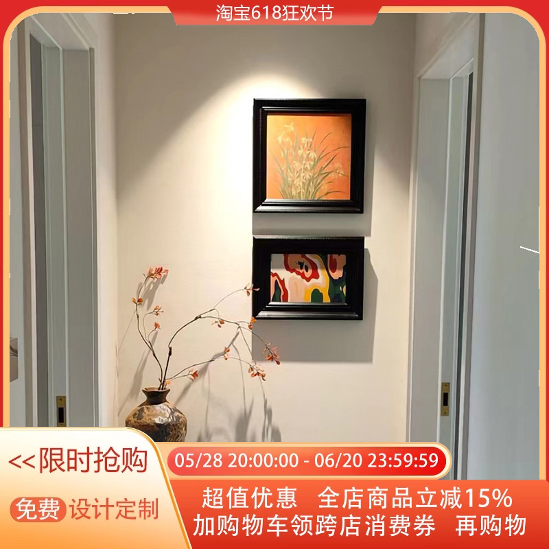 高级感法式中古风装饰画玄关书房复古组合艺术壁画餐厅样板间壁画图片