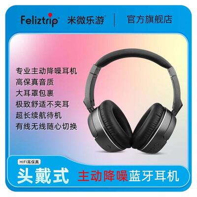 Feliztrip/米微乐游 TR-HF50 ANC主动降噪头戴蓝牙耳机立体声带麦