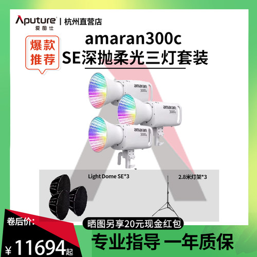 爱图仕300cSE深抛柔光三灯套装