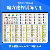 干货魔方中文版 CFOP训练桌垫儿童魔方还原提速练习垫魔方速拧垫子