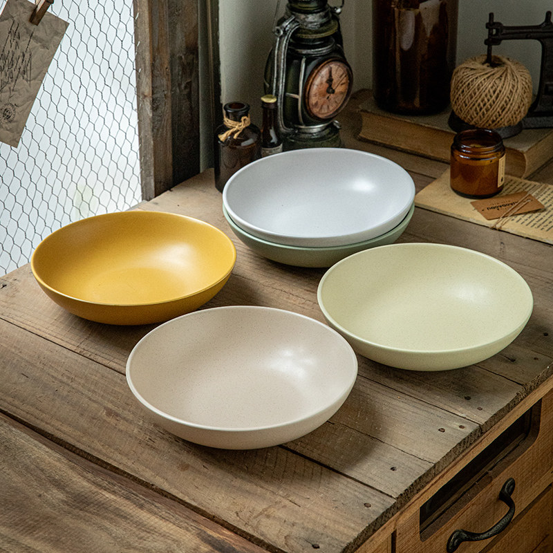 巷子尾〖高颜值菜盘〗8英寸哑光深盘芝麻釉陶瓷大碗家用#艾克汤盘,餐饮具,碗,淘宝优惠券,粉丝福利购,淘宝优惠卷