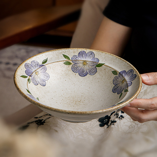 面碗民宿沙拉碗特色菜碗 巷子尾〖文艺草帽碗〗手工粗陶斗笠碗日式