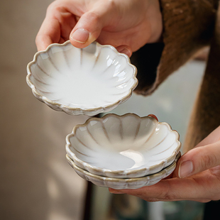 巷子尾〖好看花瓣味碟〗精致复古小碟子陶瓷醋碟烤肉饺子蘸料碟