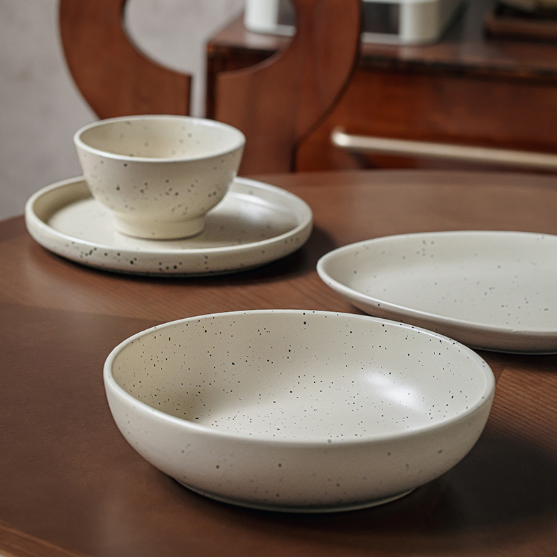 巷子尾泼墨系列简约墨点陶瓷餐具