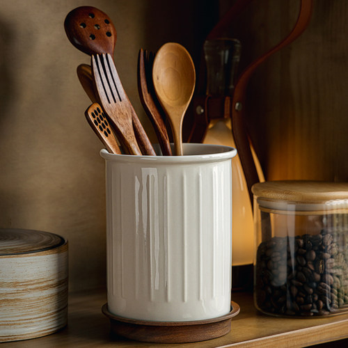 厨房收纳盒沥水陶瓷筷子筒