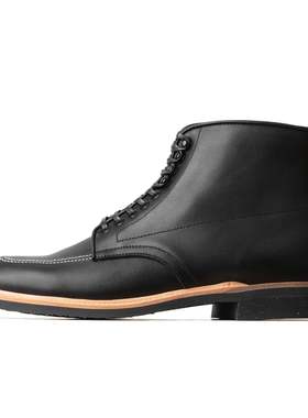 Indiana Jones MocToeBoot-luosjiet®boots-Black Grain Cowhide