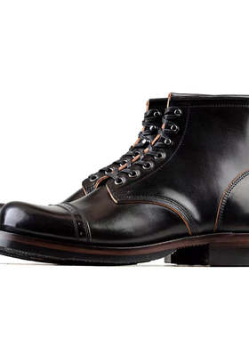 Paratroop Boots - Black Horsebutt TPR - xbxs®boots factory