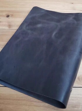 灰色头层牛皮复古记事本笔记本A5 6孔真皮活页本