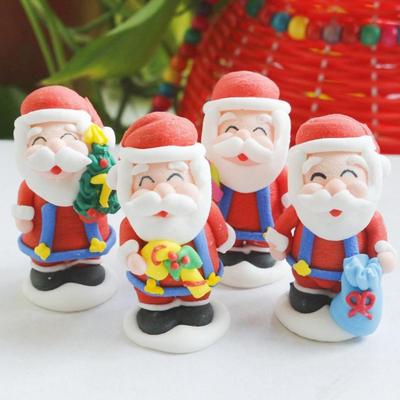 可食用圣诞老人蛋糕摆件小糖人