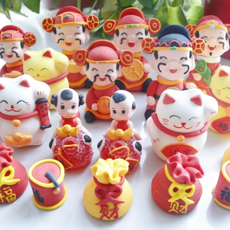 新年蛋糕装饰摆件 财神爷福袋福娃酒店周年宴会装扮 可食用糖公仔,节庆用品/礼品,蛋糕/烘焙装饰用品,淘宝优惠券,粉丝福利购,淘宝优惠卷