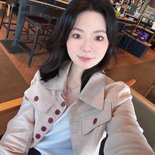 短外套轻奢棉麻外套 早春女款 迪小奥系列 8825 悠悠自留款