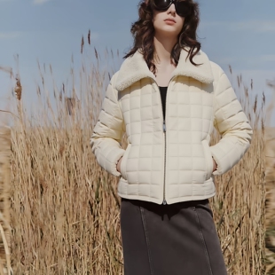 2025年新款翻领毛棉衣短款时尚简约-9079