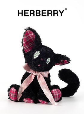 HERBERRY倾听小猫毛绒玩具可爱玩偶公仔睡觉抱枕娃娃生日礼物