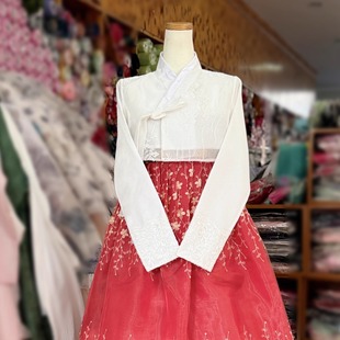 朝鲜族儿童民俗服装演出韩服舞台服女孩160