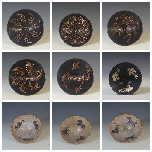 仿古瓷器 复古吉州窑风格 满天星斗笠碗 茶碗 酒碗 古董古玩收藏
