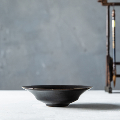 手工匠人造复古风北宋壶承黑釉碟