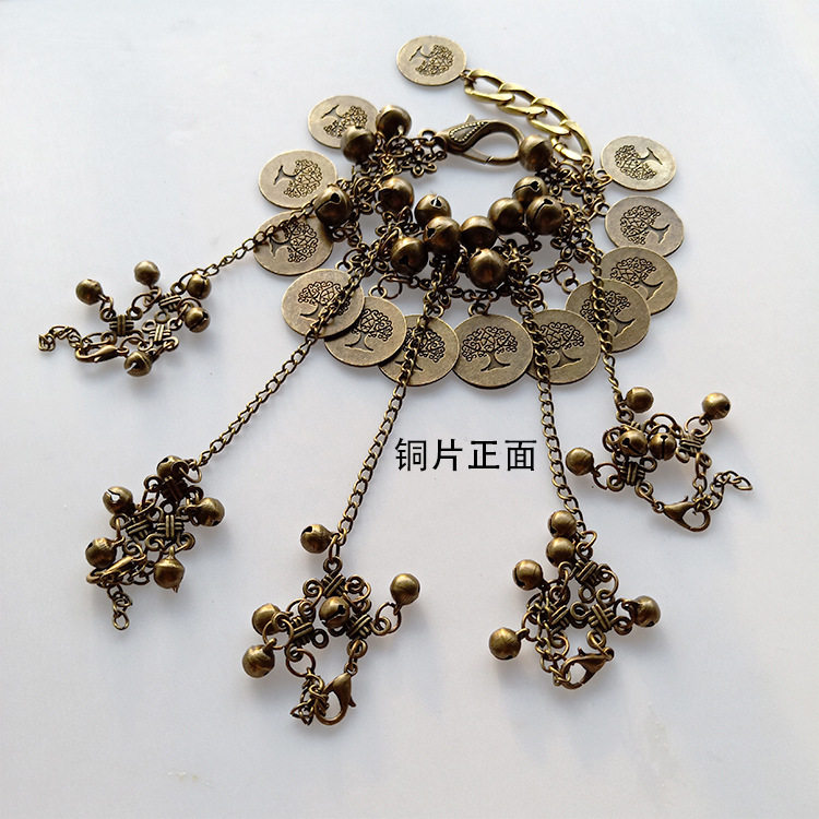 手链紫霞仙子同款铃铛戒指一体链大话西游复古衣服饰品中国民族风