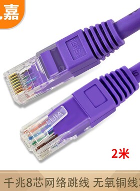 网线 礼嘉/LIJIA LJ-V62 2 紫色 非屏蔽 2米