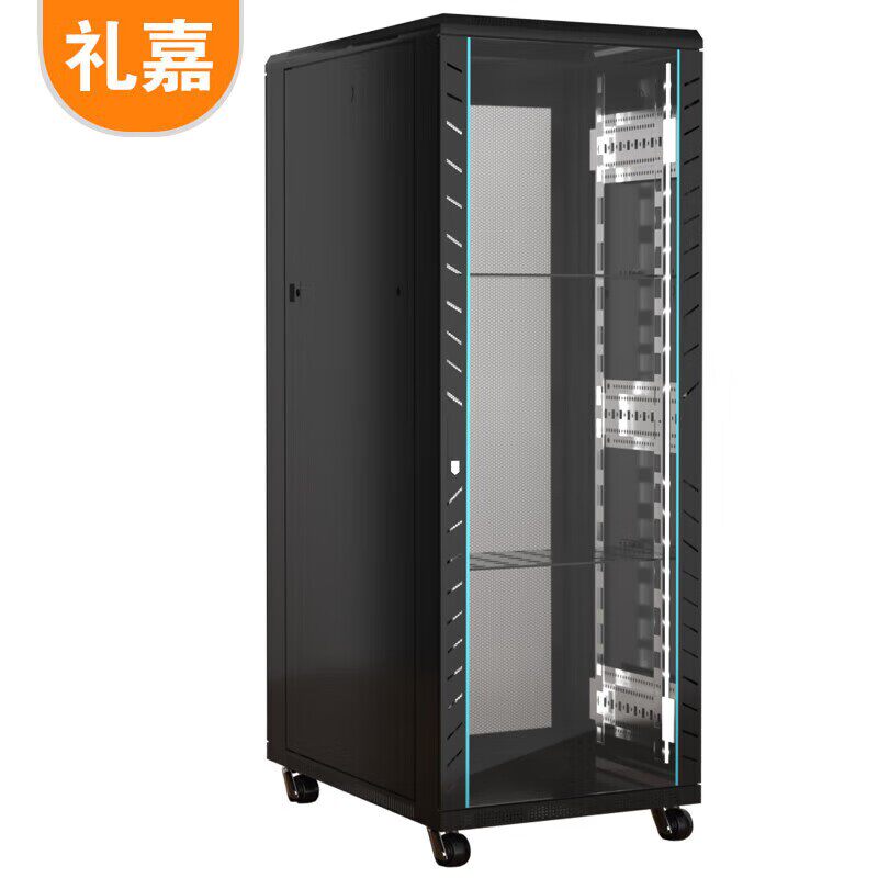 礼嘉 豪华款 1.8米37U网络机柜19英寸1800*600*1000 黑 LJ-H86337