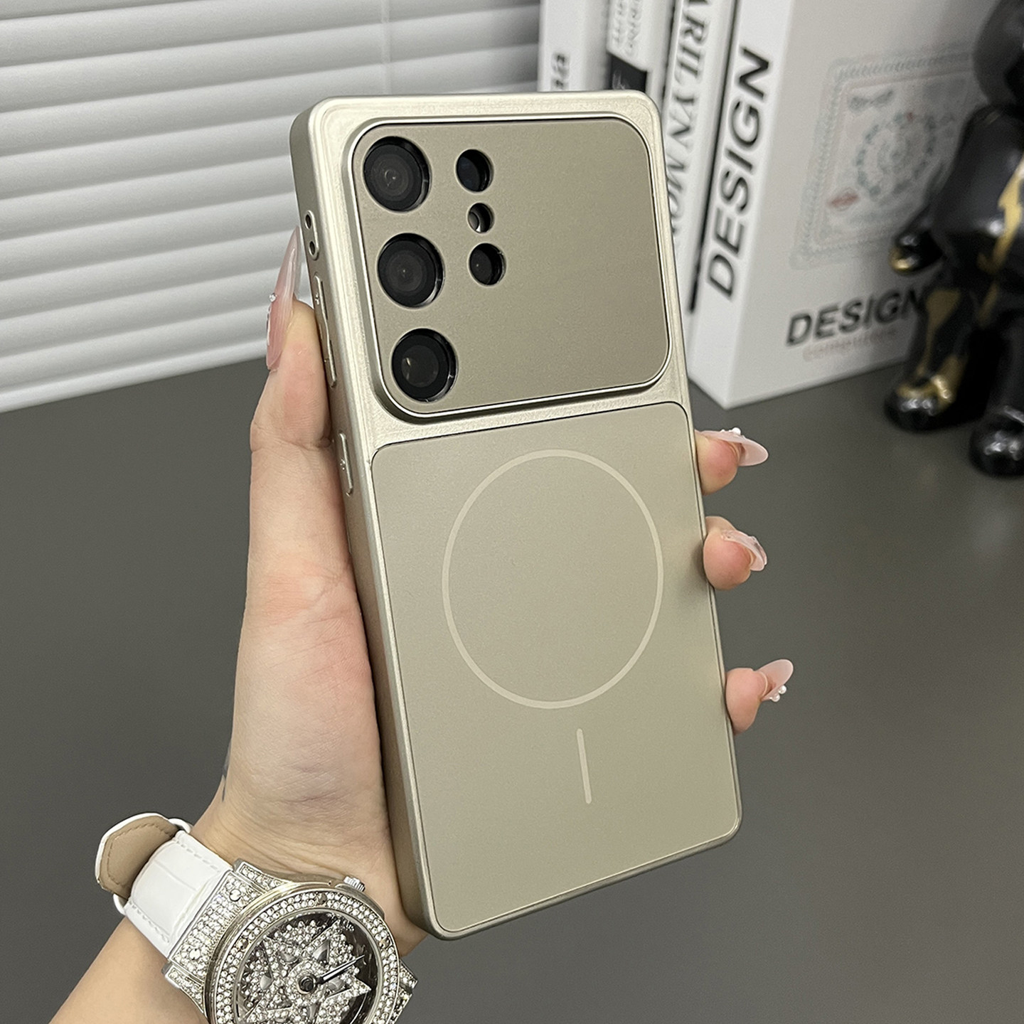 三只鱼【商务磨砂质感磁吸钛金色】适用三星Galaxys26/25/24ultra/s26手机壳新款网红潮牌防摔全包保护套男女,3C数码配件,手机保护套/壳,淘宝优惠券,粉丝福利购,淘宝优惠卷