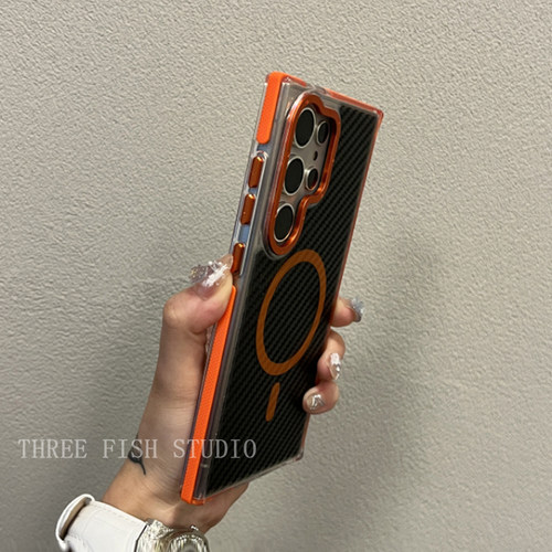 适用三星s24ultra炭纤维手机壳