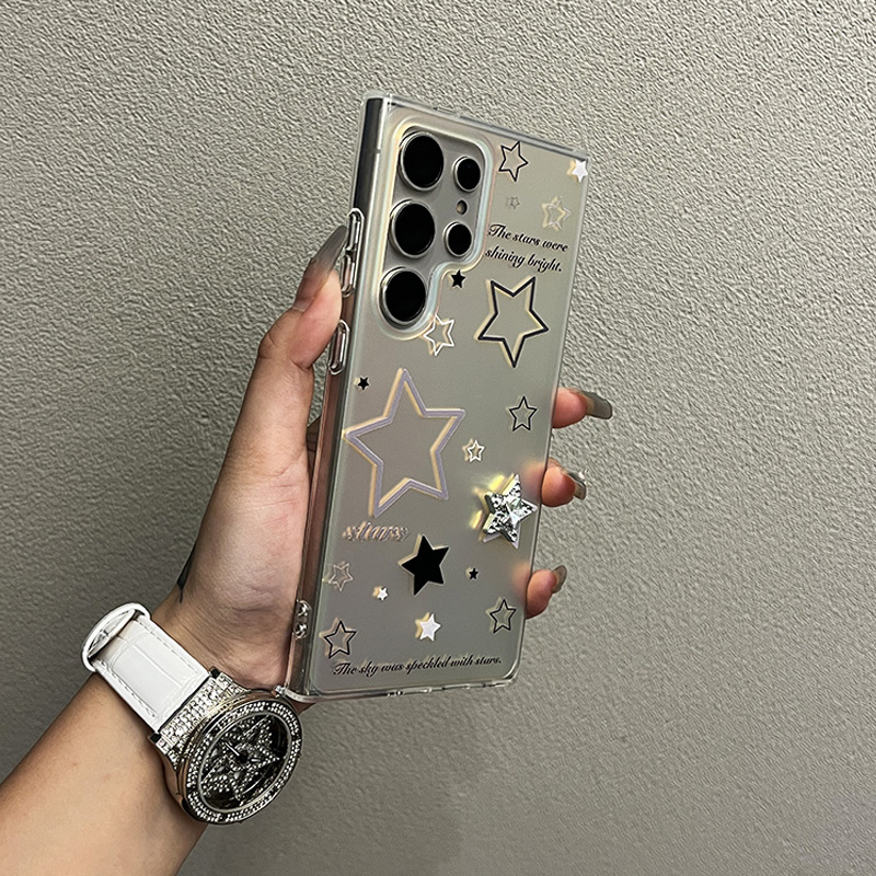 适用三星s25ultra镭射星星手机壳