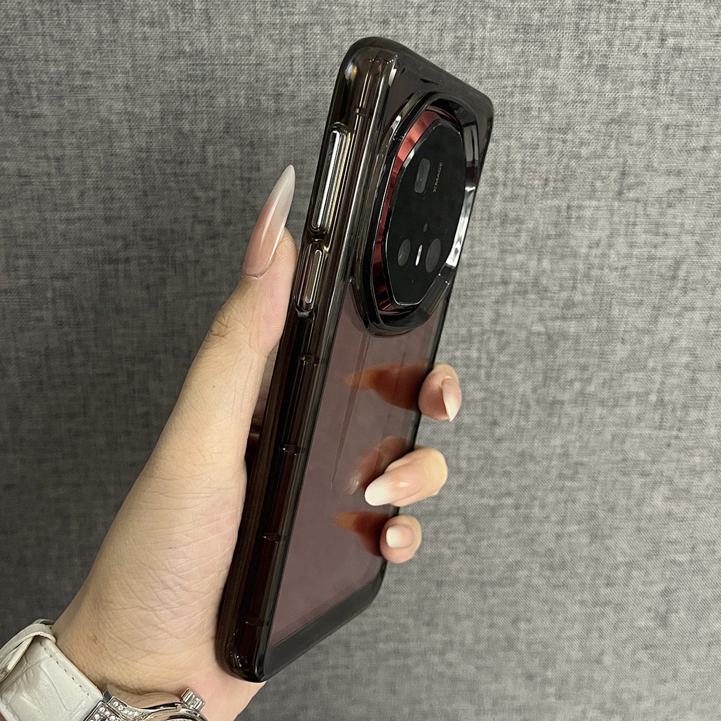 三只鱼【高档气垫透明石墨黑】适用于华为mate70/60rs非凡大师/mate70手机壳新款潮牌个性防摔全包保护套男女