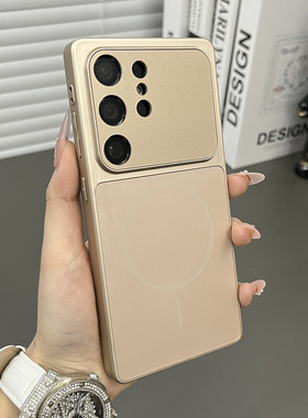 三只鱼【奢华磨砂质感磁吸沙漠金】适用三星Galaxys26/25/24ultra/s26手机壳新款个性创意防摔全包保护套男女