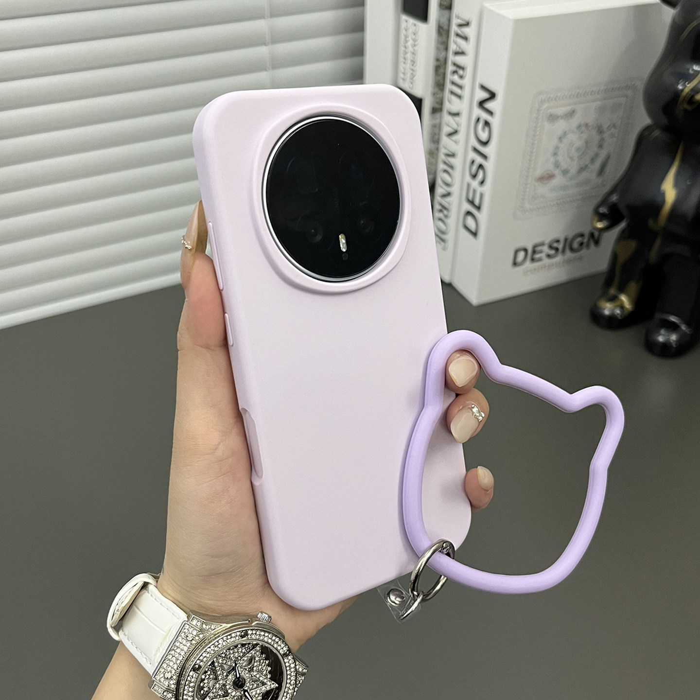 三只鱼【简约液态硅胶豆紫色手提环】适用于荣耀magic8/7/6pro/x70/60手机壳新款时尚防摔可爱全包保护套男女,3C数码配件,手机保护套/壳,淘宝优惠券,粉丝福利购,淘宝优惠卷