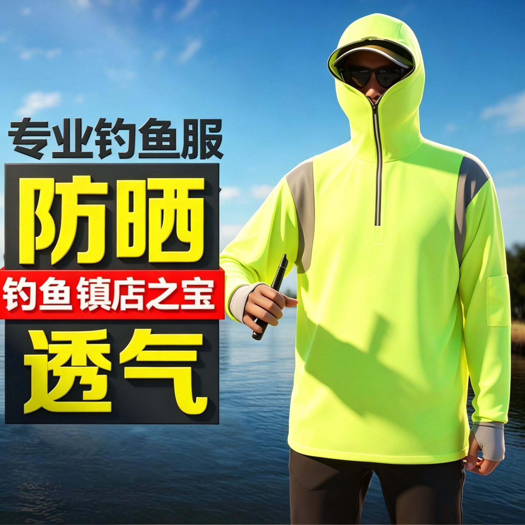 朝宇透气轻薄户外套装速干钓鱼服图片