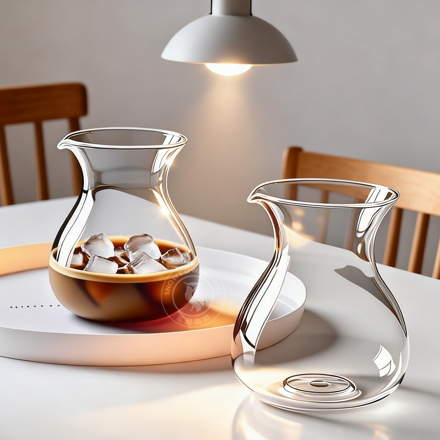 雪昂日式手冲咖啡壶分享壶 滴滤壶闻香壶品鉴分享杯耐热玻璃壶