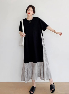 小众设计师连衣裙胖mm显瘦2026新款遮肚藏肉裙子宽松法式轻奢女装