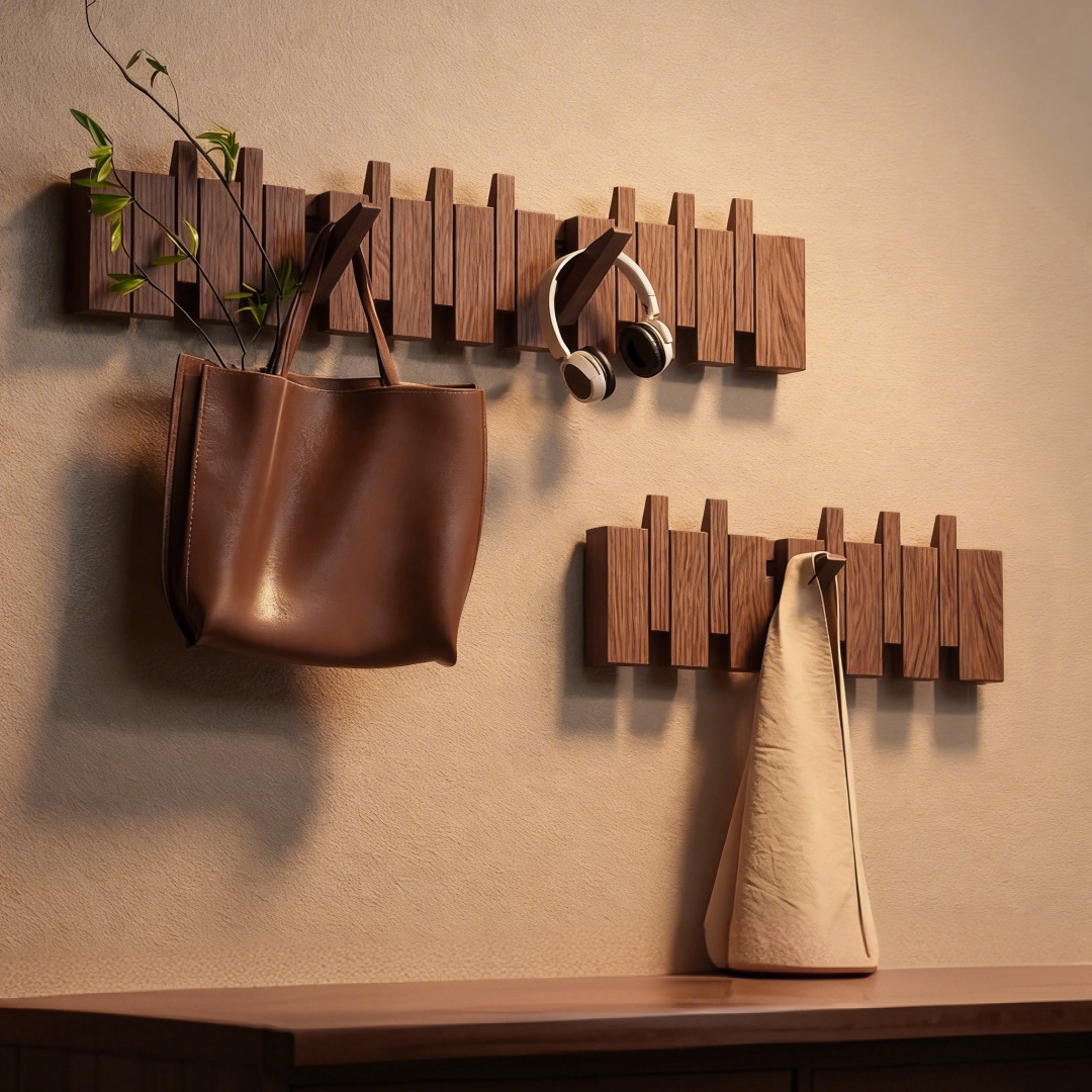 超实用进口胡桃木实木钢琴挂钩