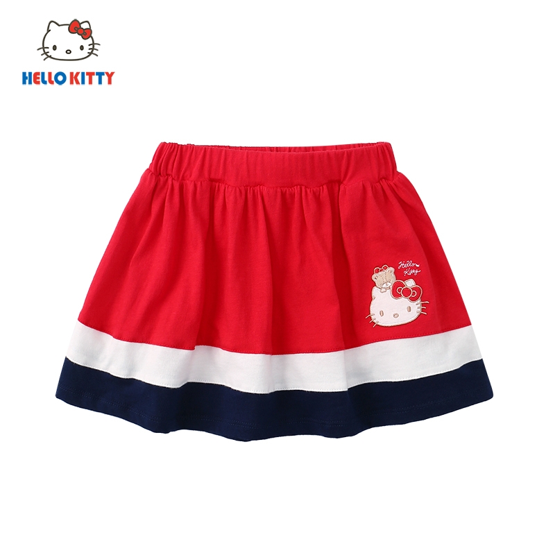 专柜同款HelloKitty童装凯蒂女童夏季可爱纯棉半身裙百褶裙公主裙