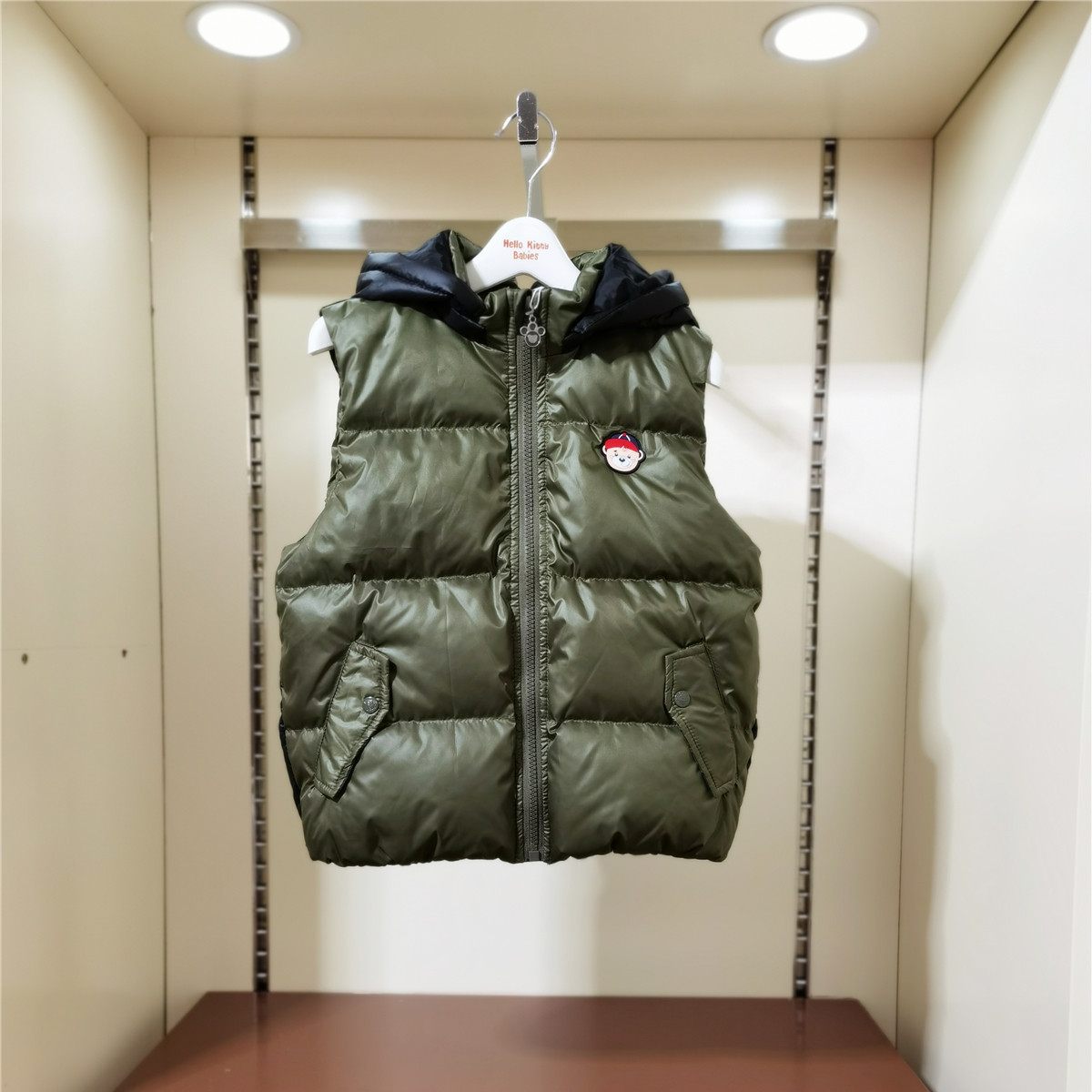 男童专柜秋冬新款加厚白鸭绒羽绒儿童宝宝连帽90绒保暖马甲外套