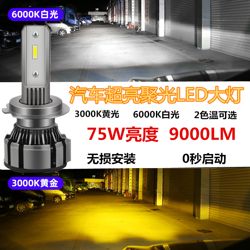 汽车改装LED超亮聚光大灯灯泡