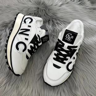 CNC男鞋2023年新款现货进口牛皮字母LOGO休闲时尚轻奢运动鞋