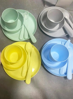 卡通餐具宜家塑料萌娃好物