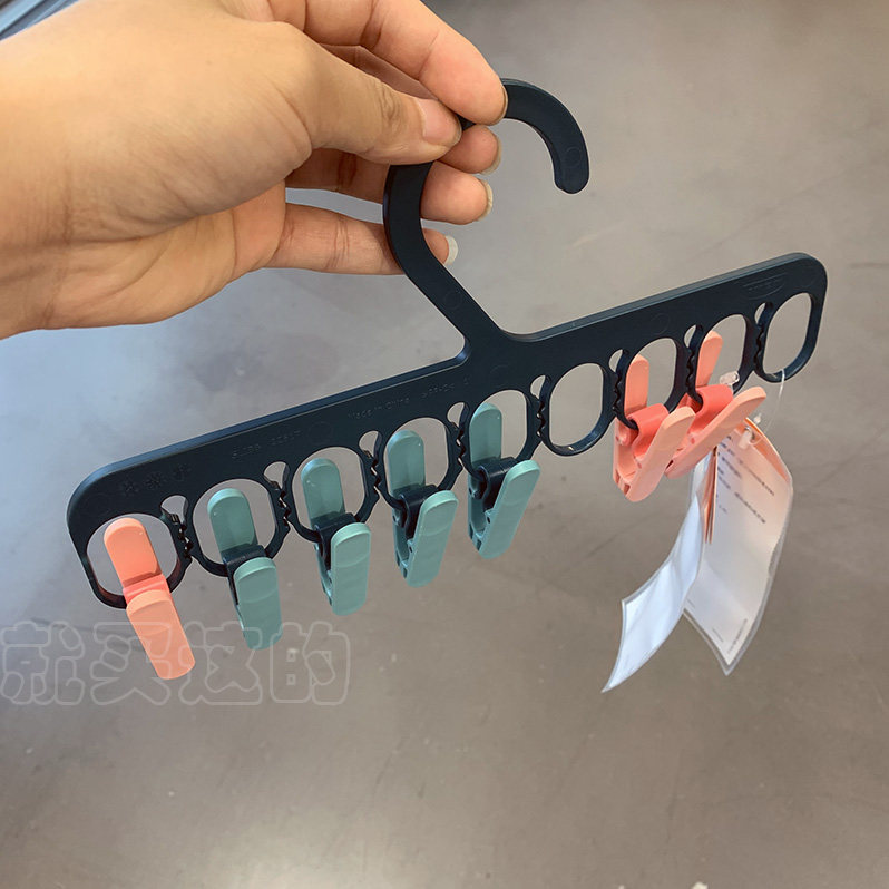 宜家八齿袜夹  悬挂晾袜子衣架多夹子晒衣架 袜子夹