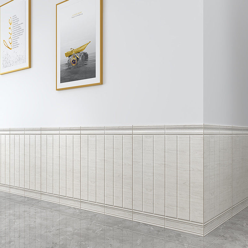 自粘墙纸3d立体墙贴饭店墙围子墙裙护墙板装饰防水防潮墙围贴纸